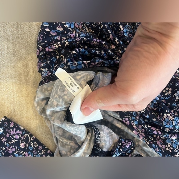 J. Crew Ruched matte jersey turtleneck in Coventry floral - Picture 7 of 8